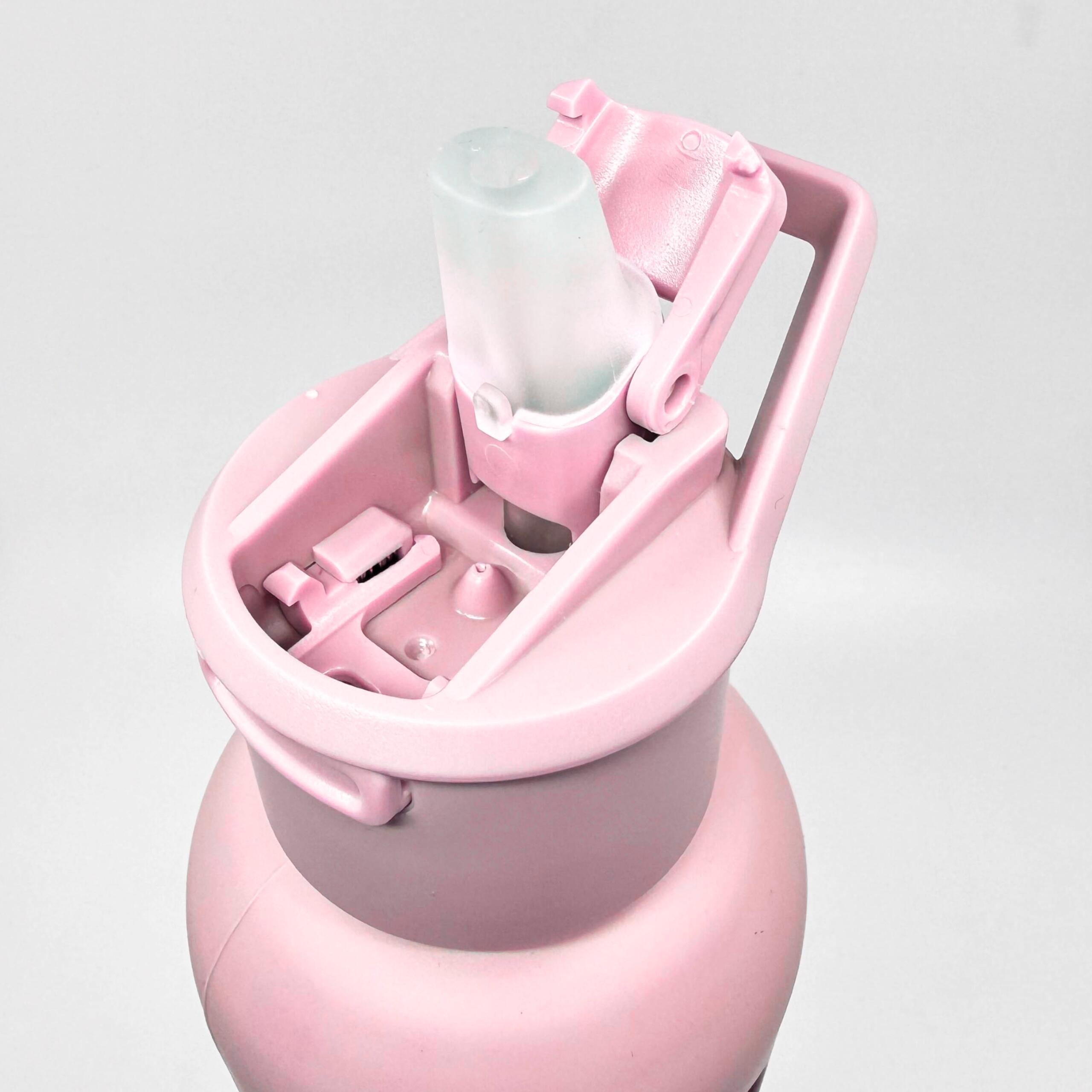 MUKOKO Borraccia In Vetro Con Cannuccia 600ml - Motivazionale Con Maniche In Silicone, Senza BPA, Per Palestra E Outdoor