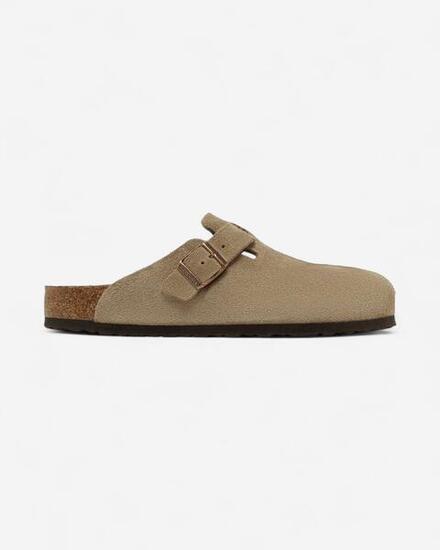 Birkenstock Boston Soft Footbed Suede Taupe