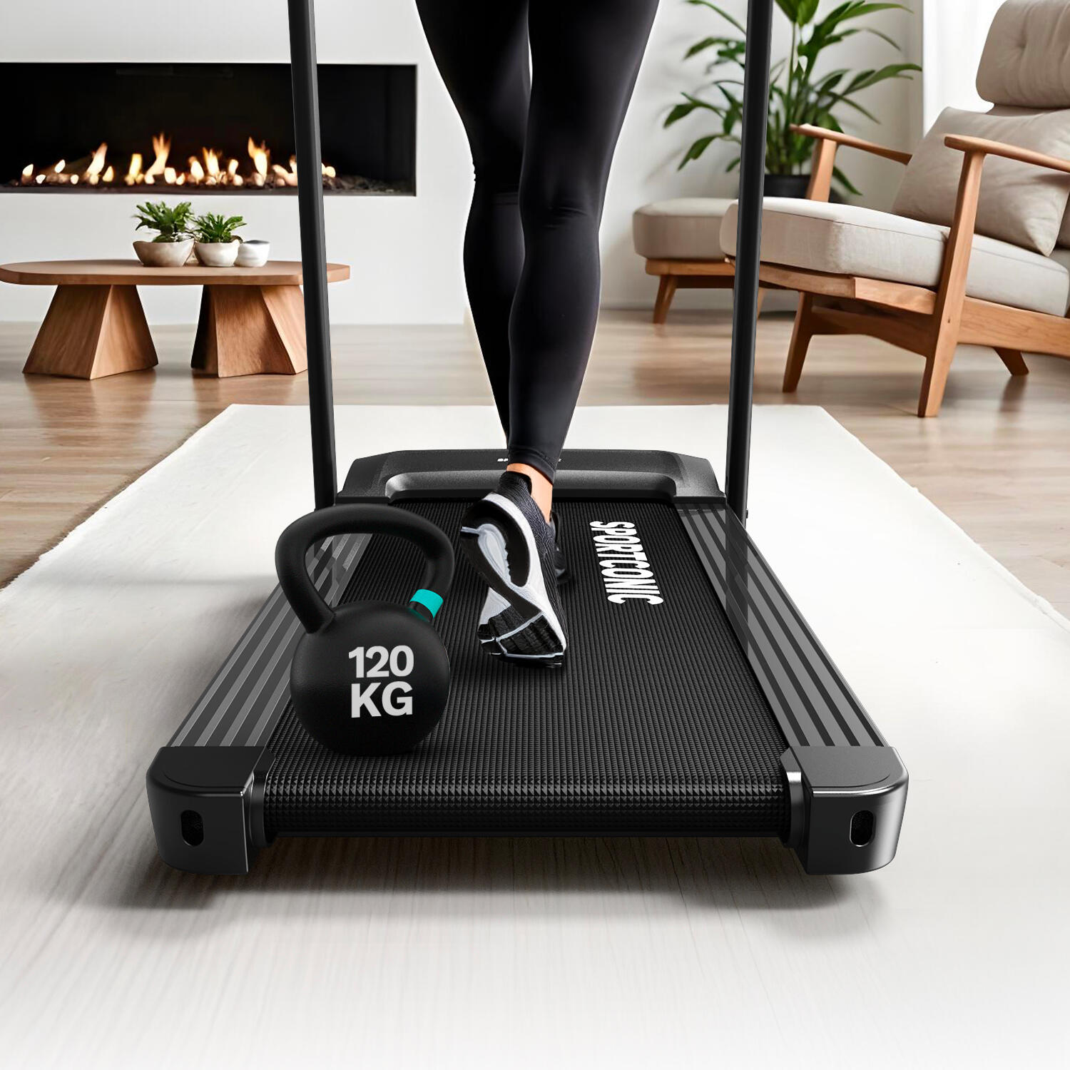 Sportconic T155 Loopband 1-14km/u, Inklapbaar, 12 programma's 3/7