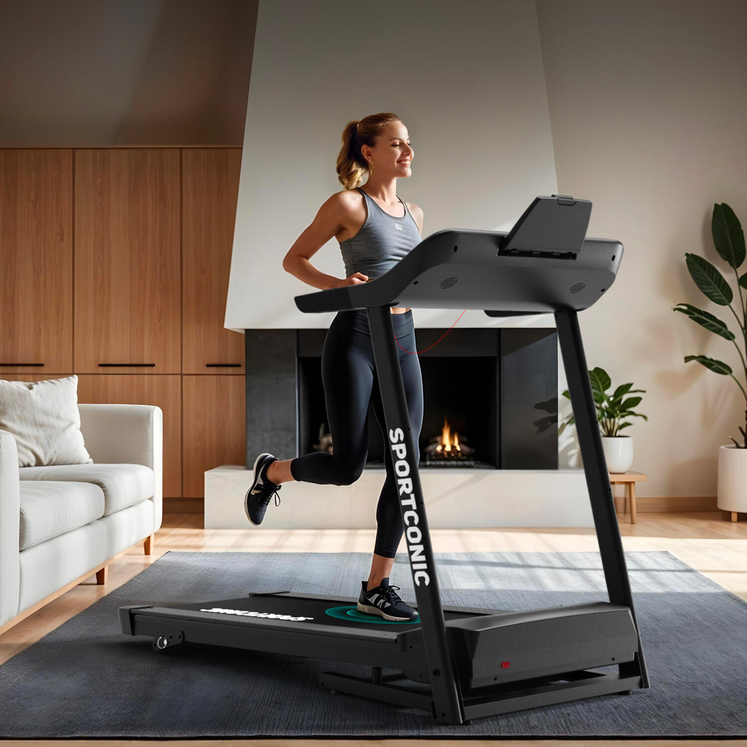 Sportconic T155 Loopband 1-14km/u, Inklapbaar, 12 programma's 2/7