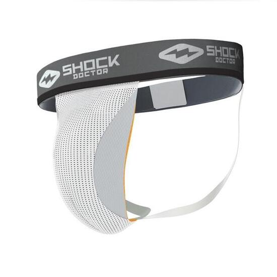 Support avec Poche pour Coquille Shock Doctor Blanc M