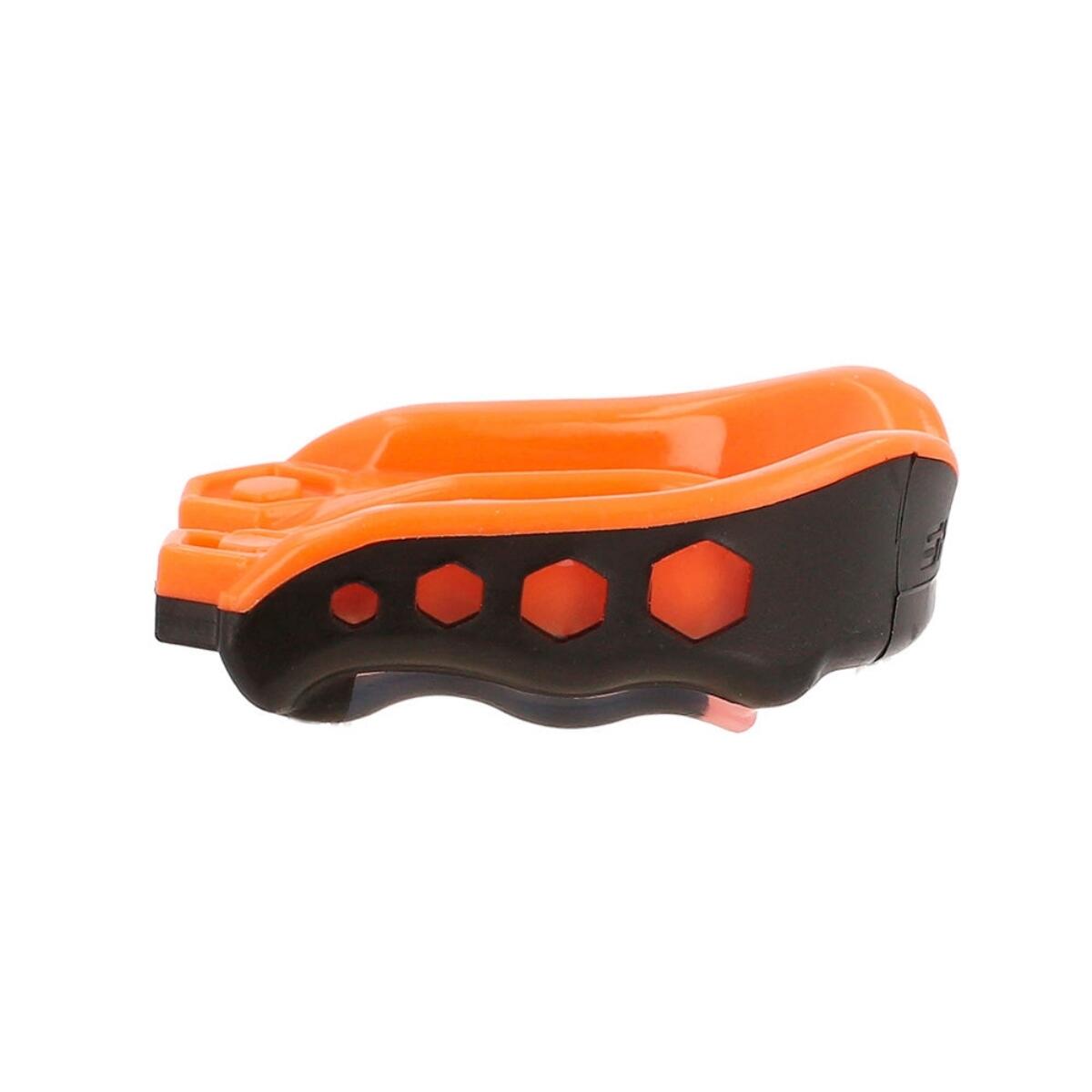 Protetor bucal Shock Doctor Gel Max Strapless Adulto Preto e laranja 4/5