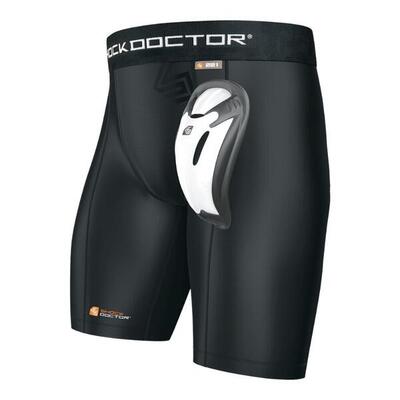 Pantaloncini Compressione con Conchiglia Shock Doctor BioFlex Neri XXL