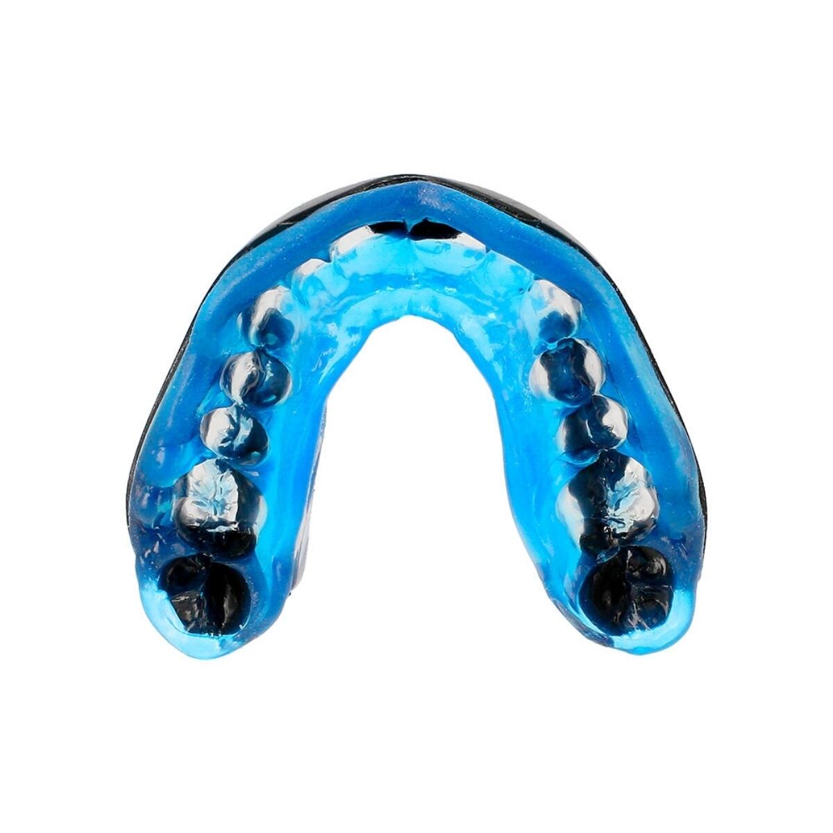 Protetor Bucal Gel Max Strapless Azul E Preto Para Crianças Shock Doctor 3/4