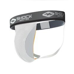 Support avec Poche pour Coquille Shock Doctor Blanc XL