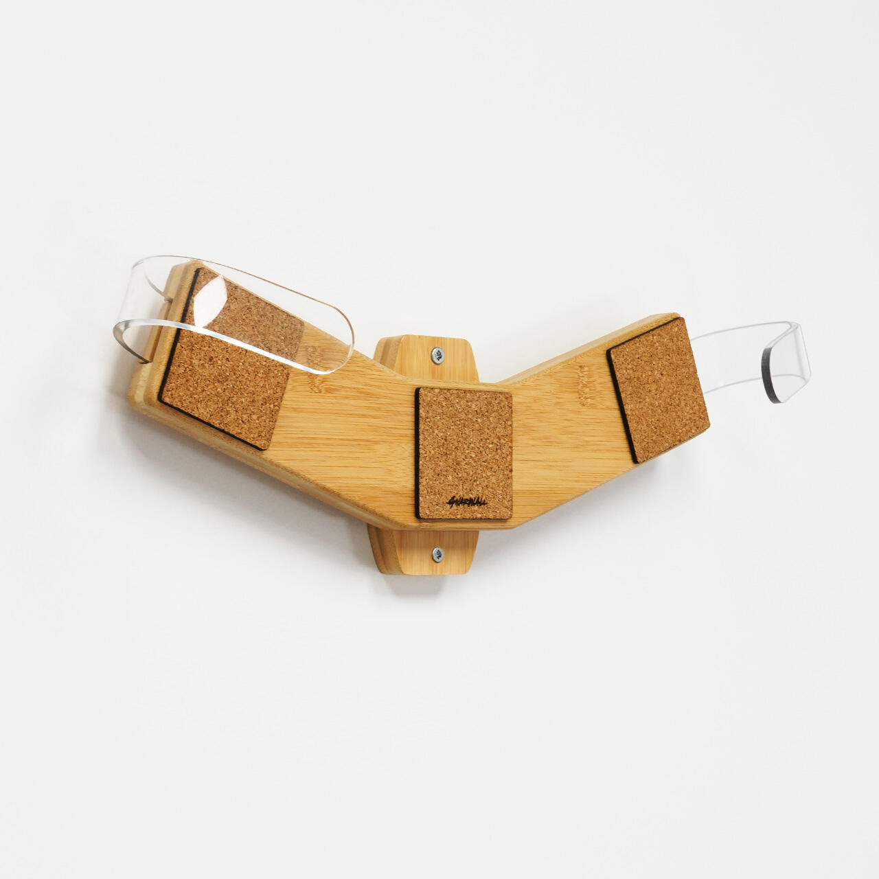 Surfboard Wandhalterung aus Holz für alle Boards mit Finnen 5/7
