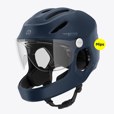 Virgo Integral Mips Weiss - Integralhelm Urban mit Visier und Rücklicht