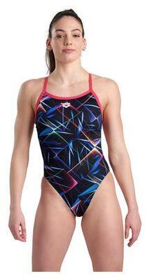 Arena Allover Challenge Back Damen Badeanzug — Midnight Purple