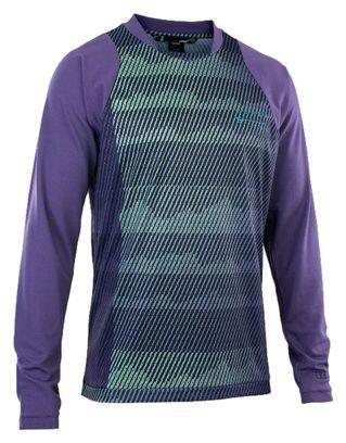 Maglia Manica Lunga ION Scrub Viola con Dettagli Verde Menta