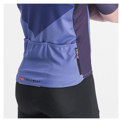 Maillot Castelli Endurance Pro 2 de manga corta Azul oscuro/Morado 4/6