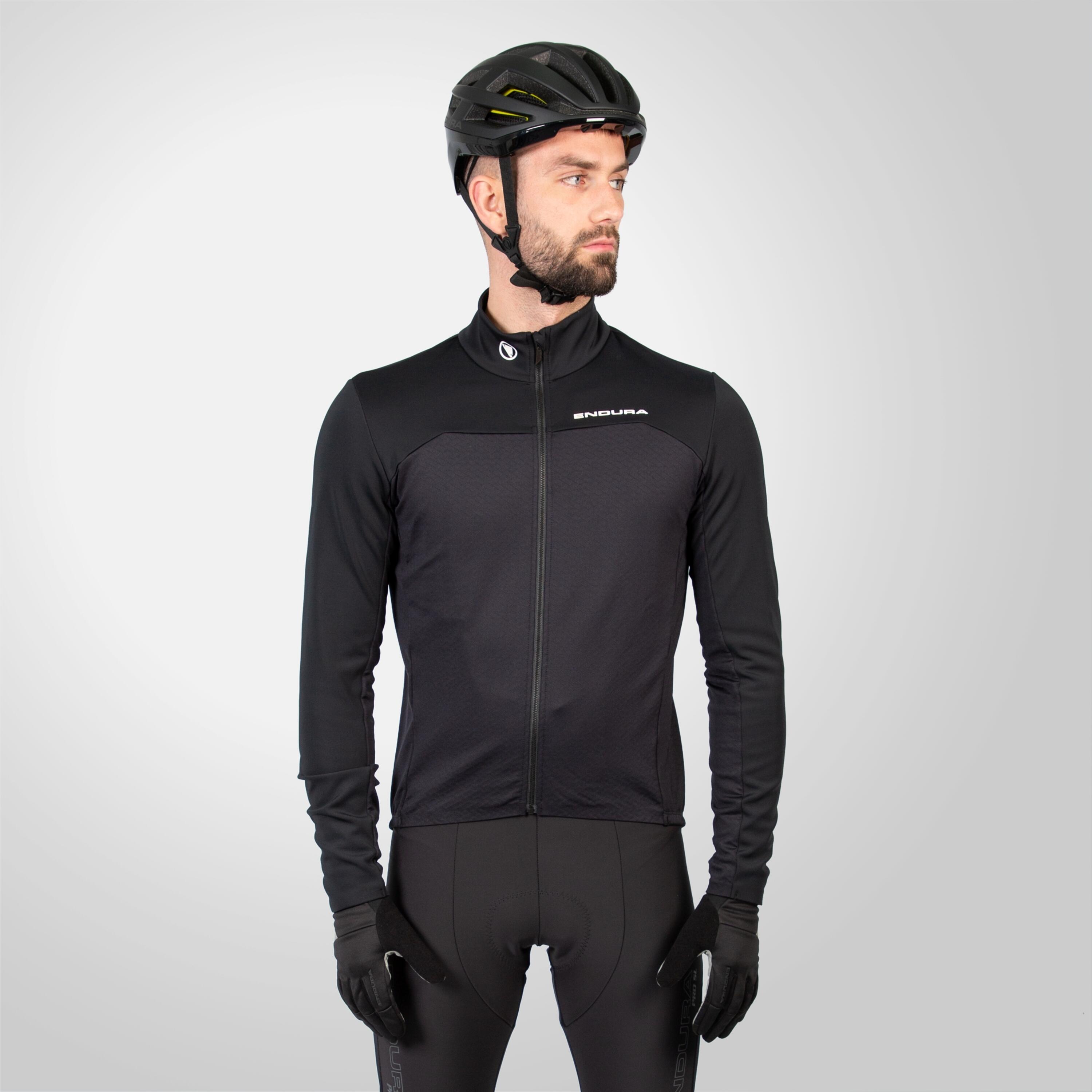 Maillot de manga larga Endura Roubaix FS260-Pro Negro 3/4