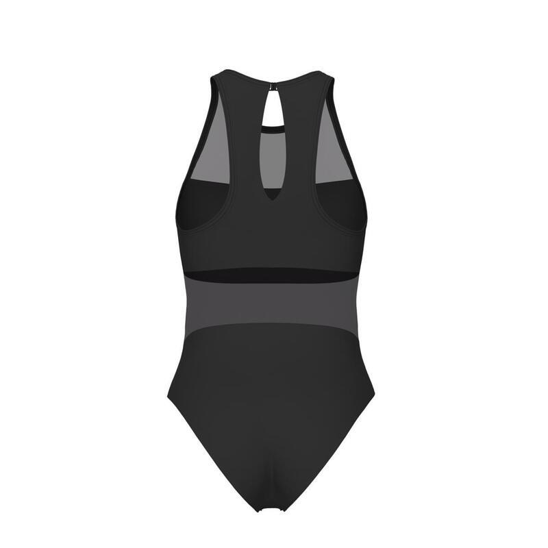 Arena Dames Badpak Mesh Panels Vent Back Zwart