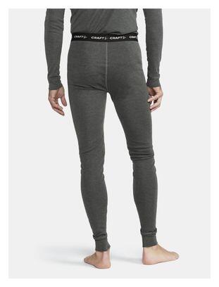 Craft Core Wool Merino set - base layer long sleeve en boxer, kaki 5/5