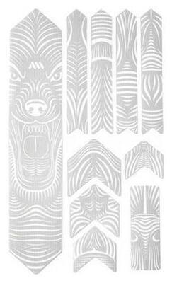 Kit protezioni telaio XL AMS Honey Comb 10 pezzi - Bianco