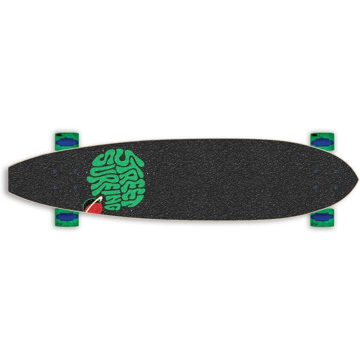 Street Surfing - Planche De Skate Street Surfing Cut Kicktail - Longboard Skate - Multicolore|vert - Taille Unique - Decathlon