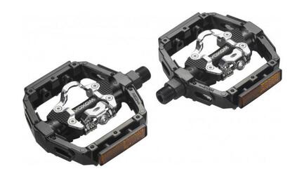 Pedal plano SPD aluminio CNC, eje cromo, 10 pines reemplazables