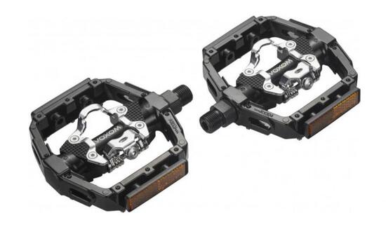Pedal plano SPD aluminio CNC, eje cromo, 10 pines reemplazables
