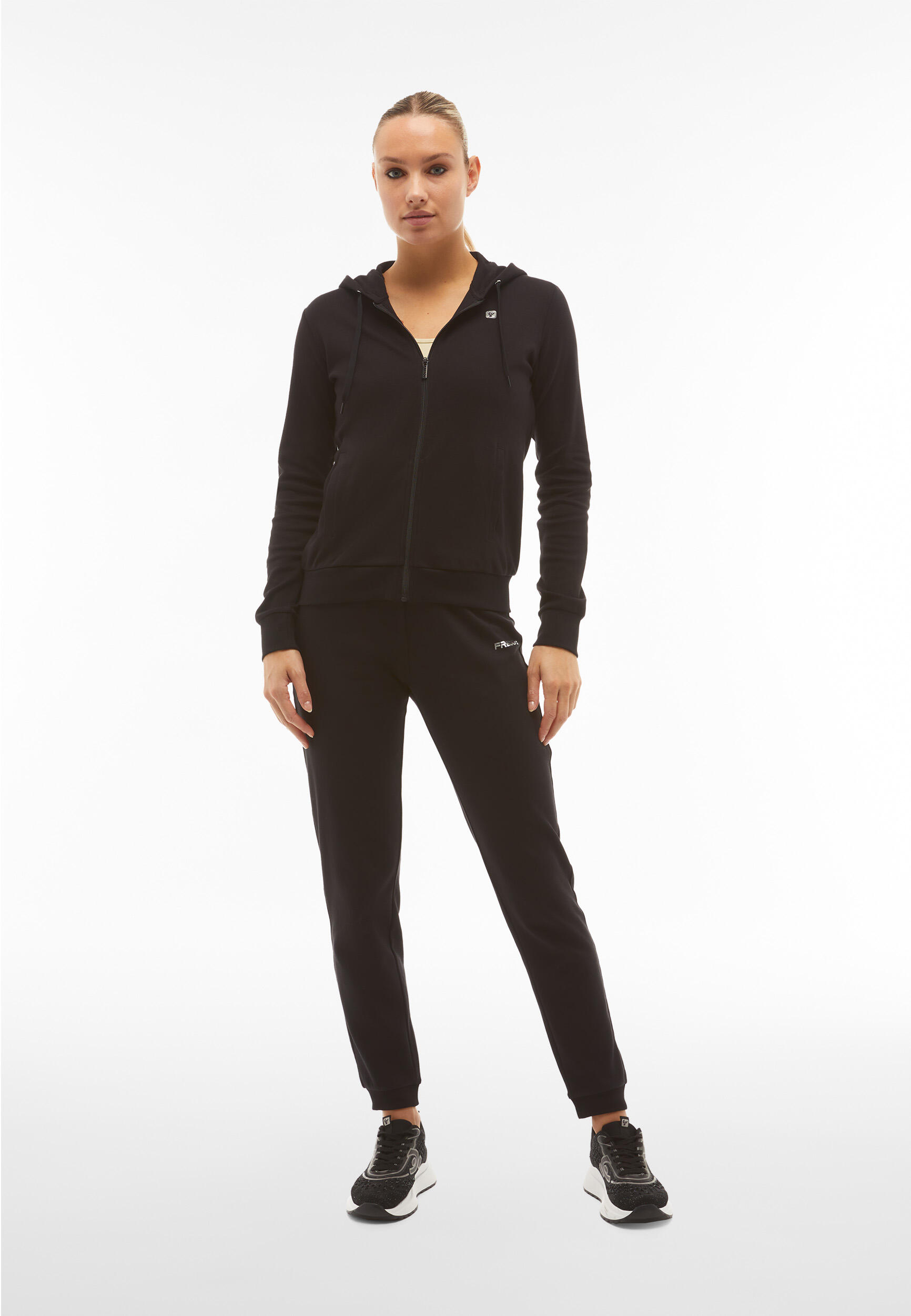 Survêtement en tissu interlock avec sweat-shirt à capuche et fermeture éclair 2/7