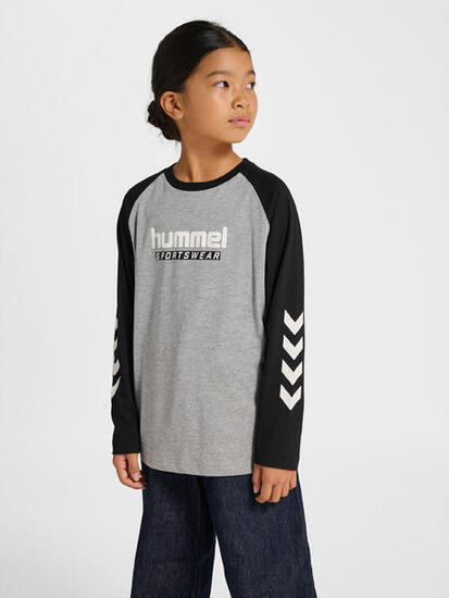 T-shirt stampato maniche lunghe bambino Hummel