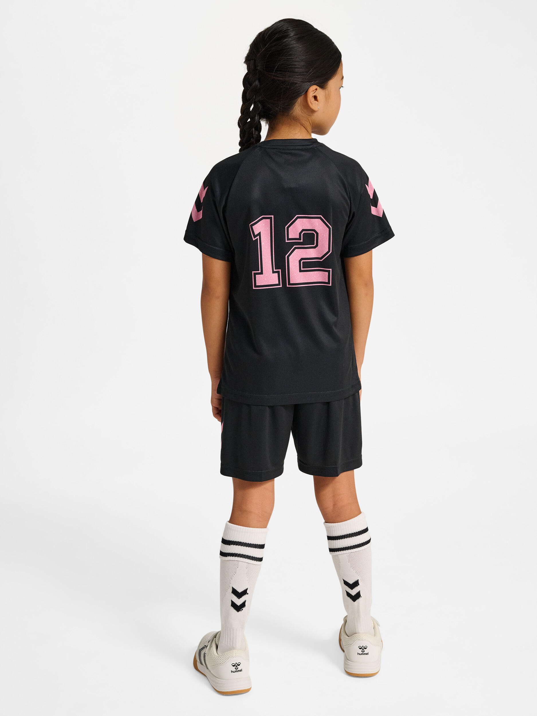 Completo sportivo T-shirt e Shorts da bambino Hummel Shimmer 2/7