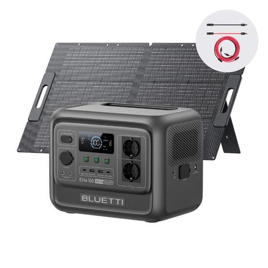 Generatore solare BLUETTI Elite 100V2 1800W/1024Wh con pannello solare da 100W