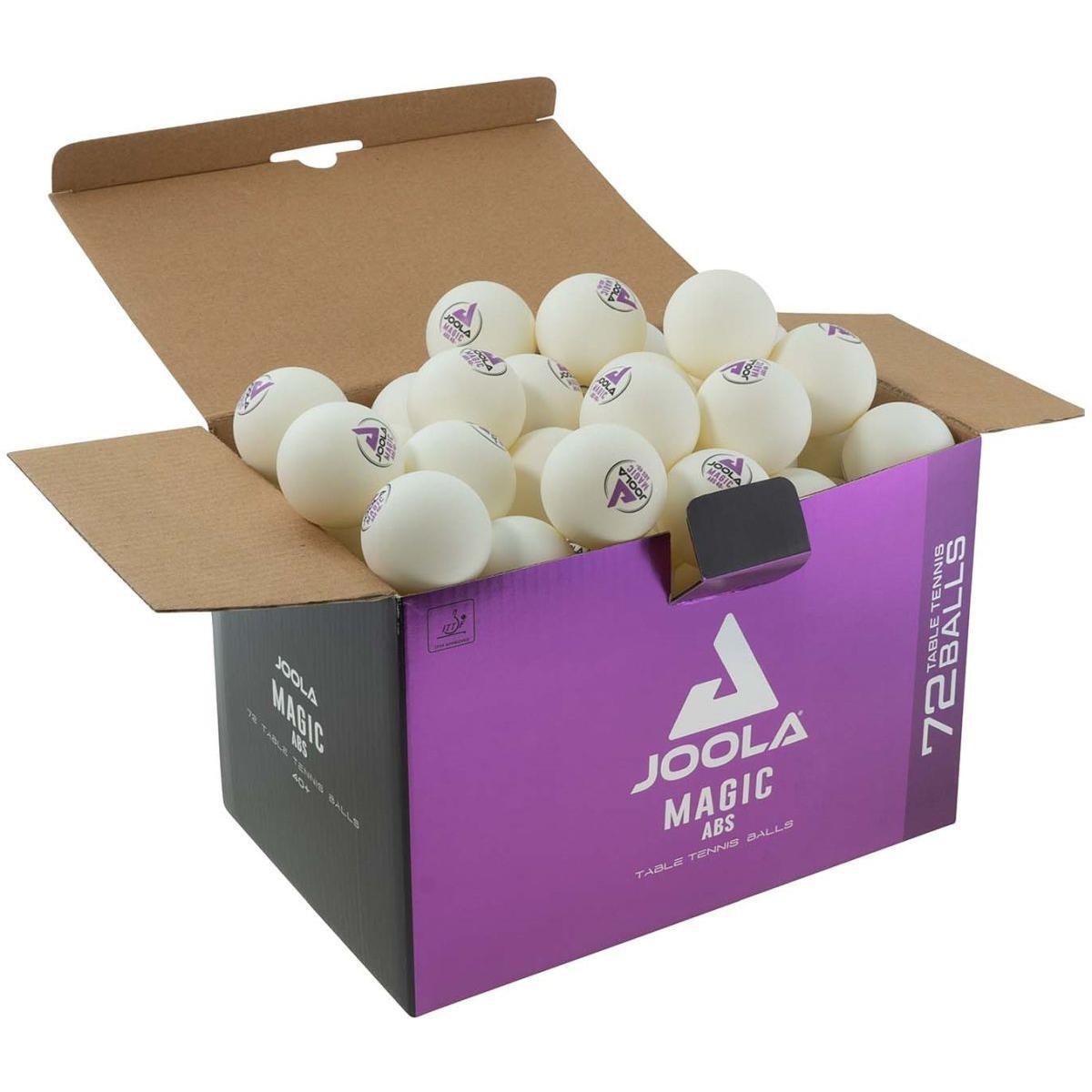 Balles de tennis de table Magic ABS 40+ x72 blanches 6/6