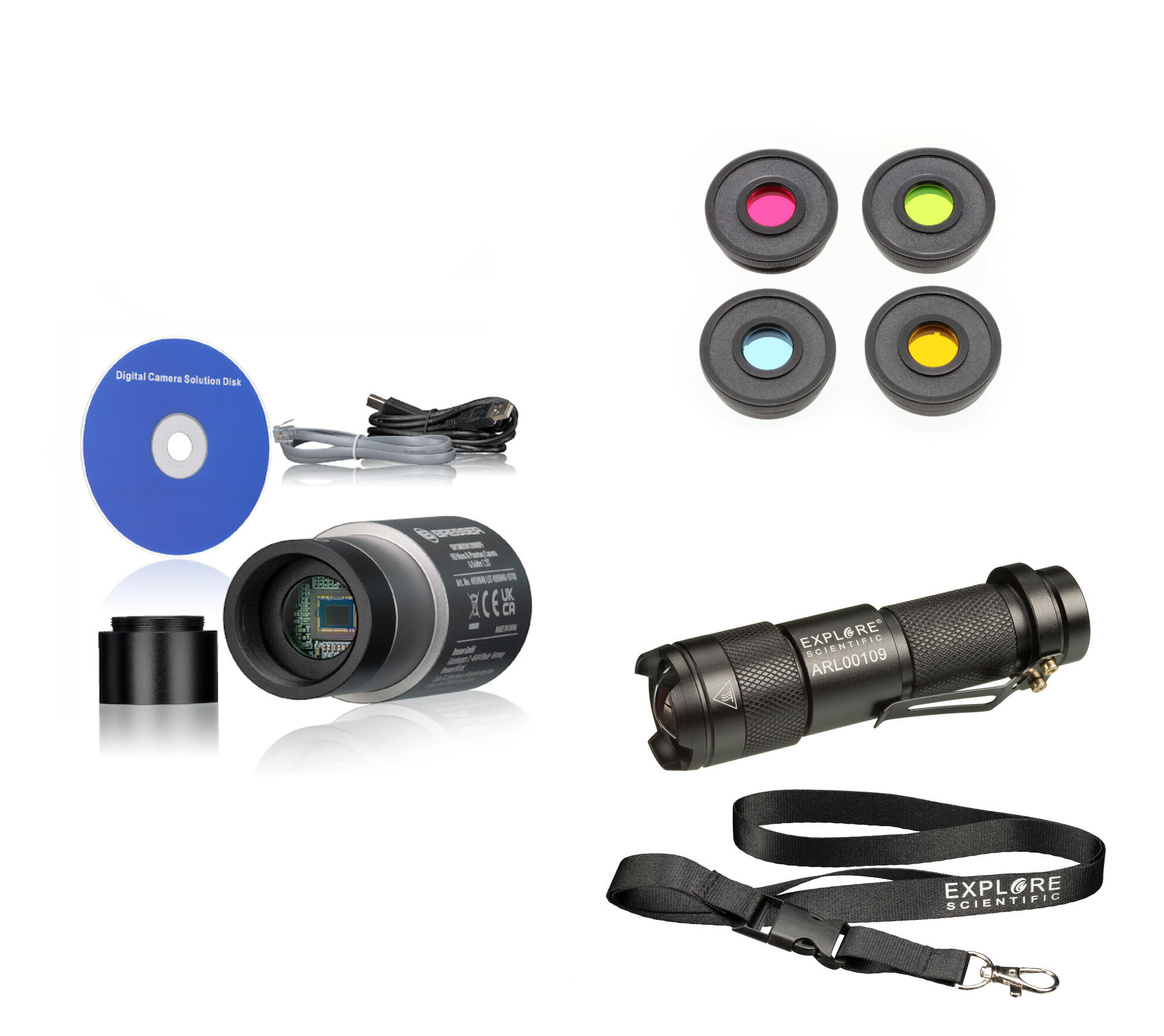 BRESSER Solarix AZ 114/500 Kit de Iniciación de Telescopio con Diseño de Carbono 4/7