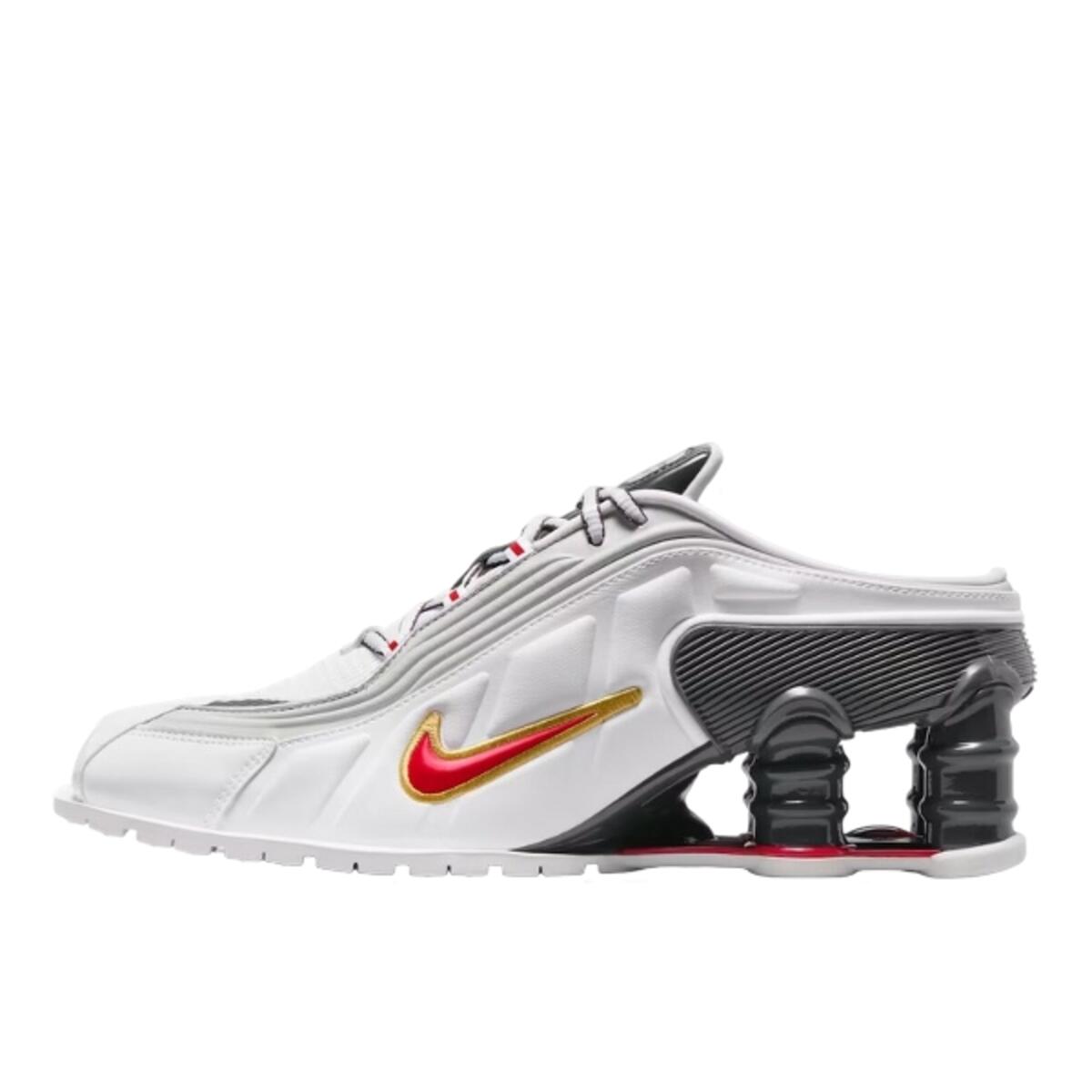 NIKE Shoes  Shox MR4 Mule Martine Rose Metallic Platinum Varsity Red