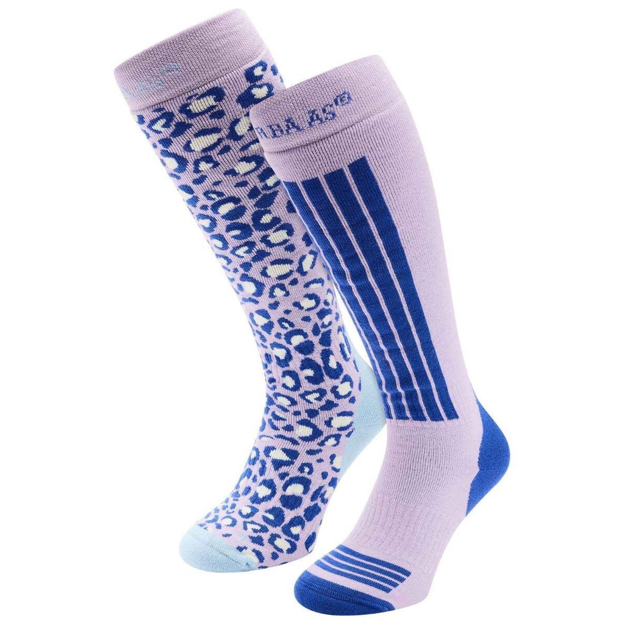 Poederbaas - Chaussettes De Ski - Femme - 2 Paires - Violet - Chaussettes - Violet - Decathlon