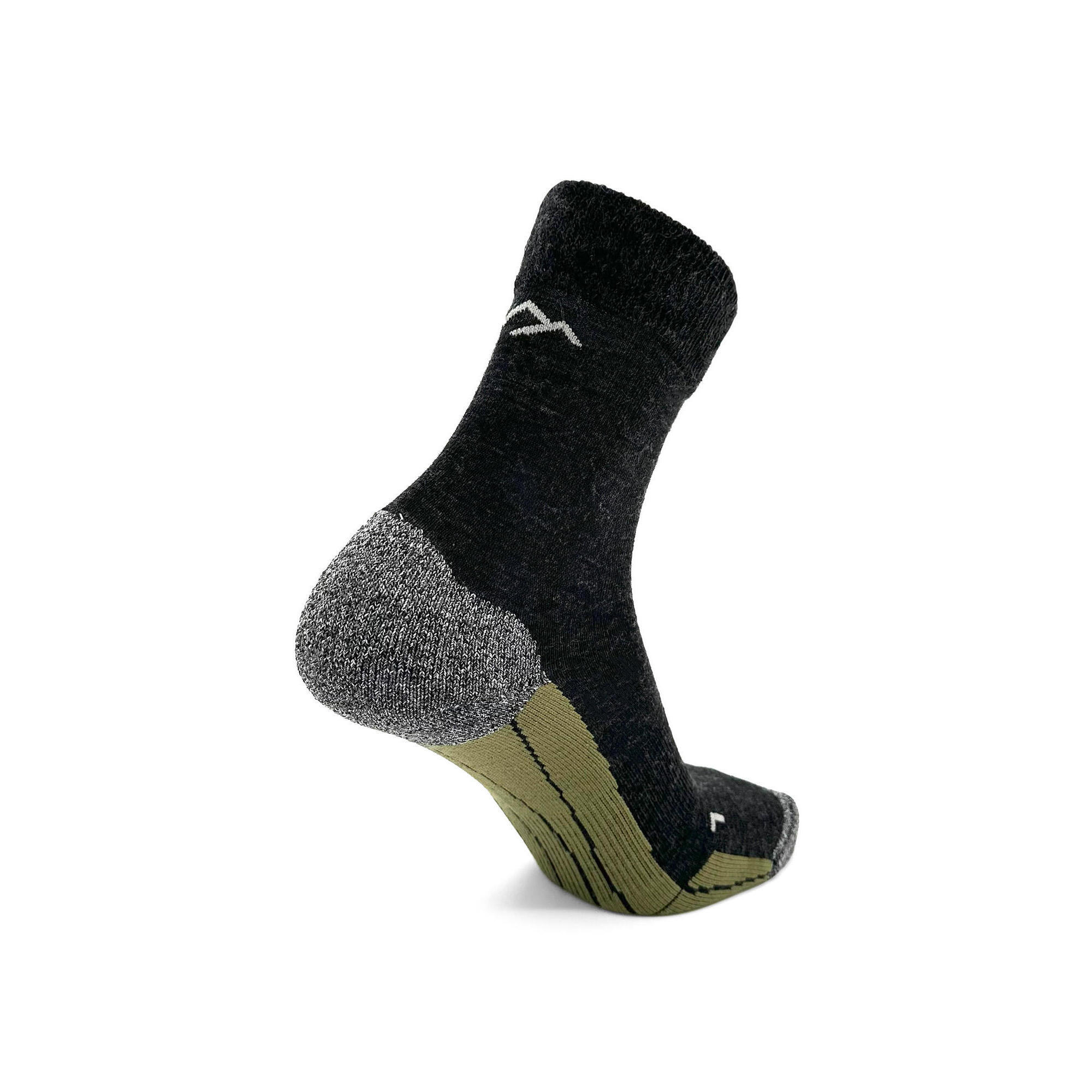 Drassn - Chaussettes De Randonnée Mérinos Unisexe Respirantes Drassn - Chaussettes - Gris|vert - Decathlon