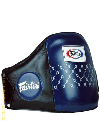Fairtex BPV1 Leder Bauchpanzer, Schwarz/Blau 2/4