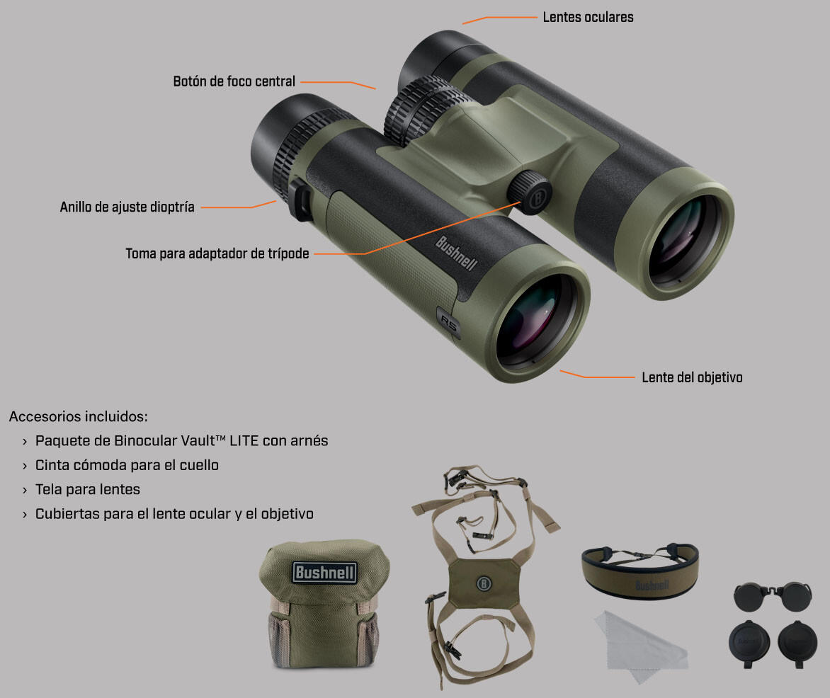 Prismáticos 12x50 BUSHNELL naturaleza, senderismo y caza 6/6