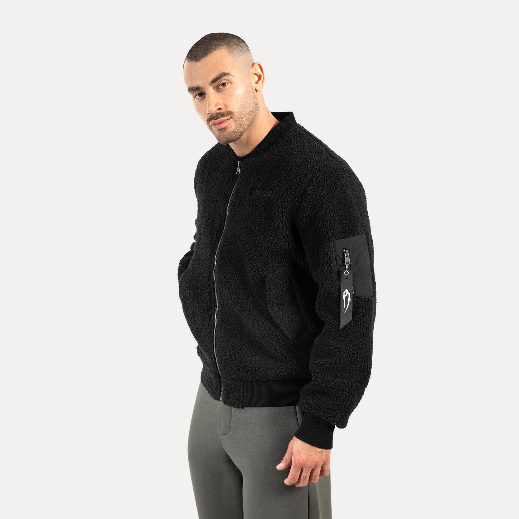 Herren Teddy Jacke Ferell Schwarz 2/5