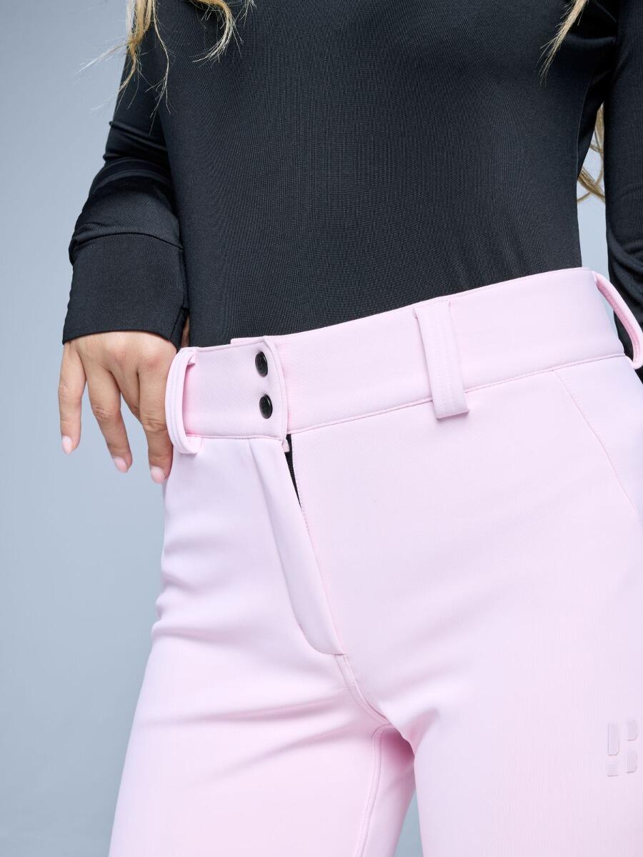 Pantalon de ski - Femme - Softshell extensible - Rose poudré 4/7