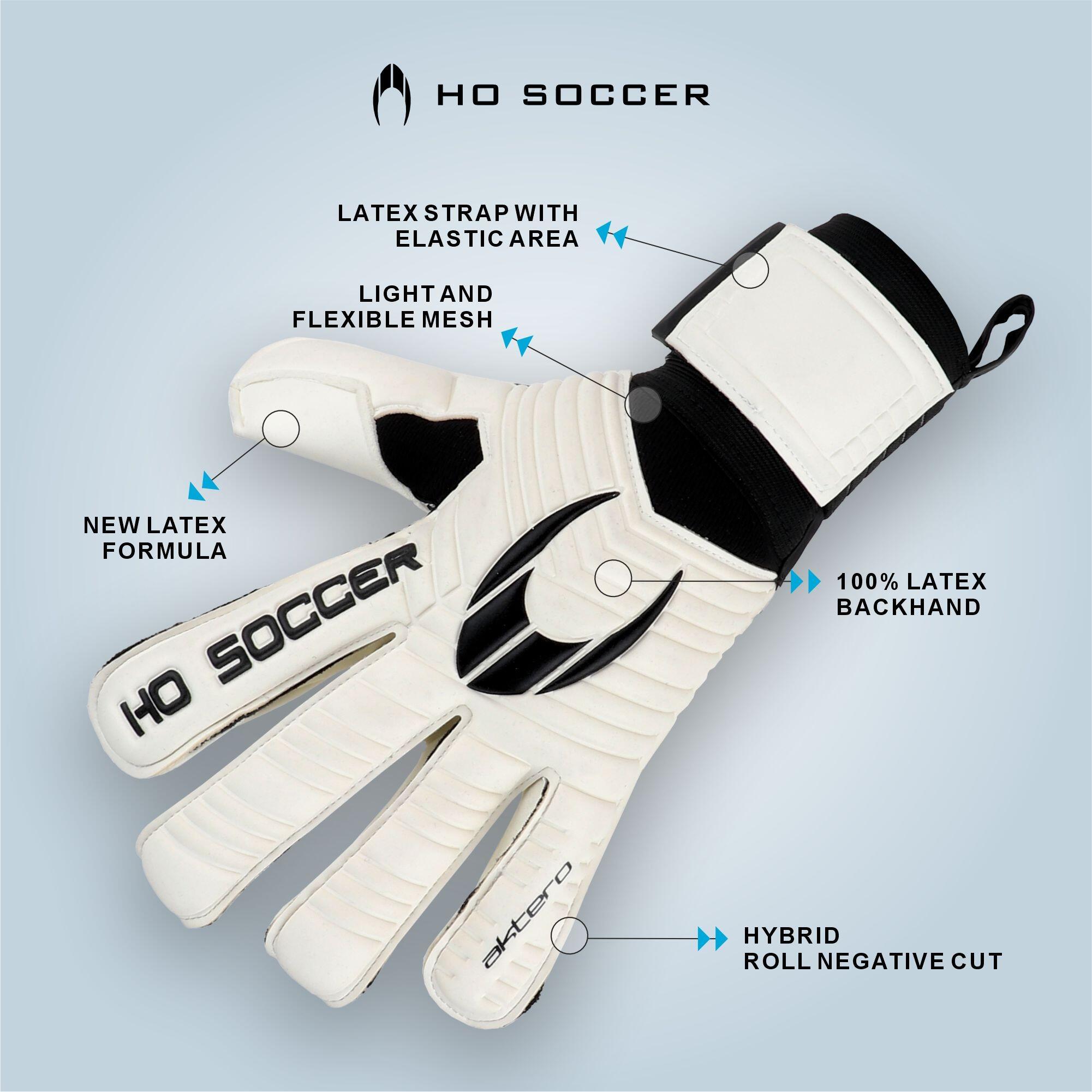 Guante de portero Ho Soccer Adulto Aktero Roll Negative Blanco 2/7