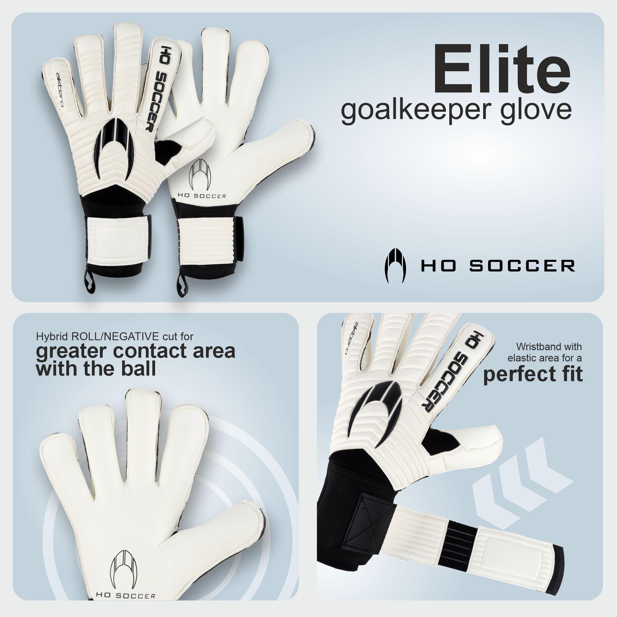 Guante de portero Ho Soccer Adulto Aktero Roll Negative Blanco 4/7