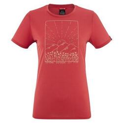 T-shirt Femme Lafuma Corporate Manches Courtes Rouge - 100 % coton biologique