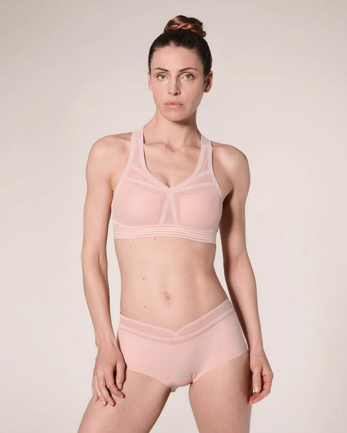 Shorty de Sport Femme HASTKO "N°19" Rose pâle Taille 3 (42/44/46) 3/4