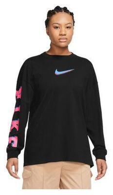 Nike sportswear black long sleeve t-shirt zwart