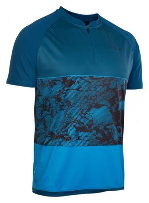 Maglia manica corta mezza zip blu ION Traze AMP