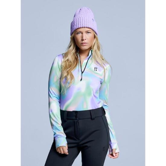 Bluza narciarska - Damska – Cabin Life – różowym wielokolorowym