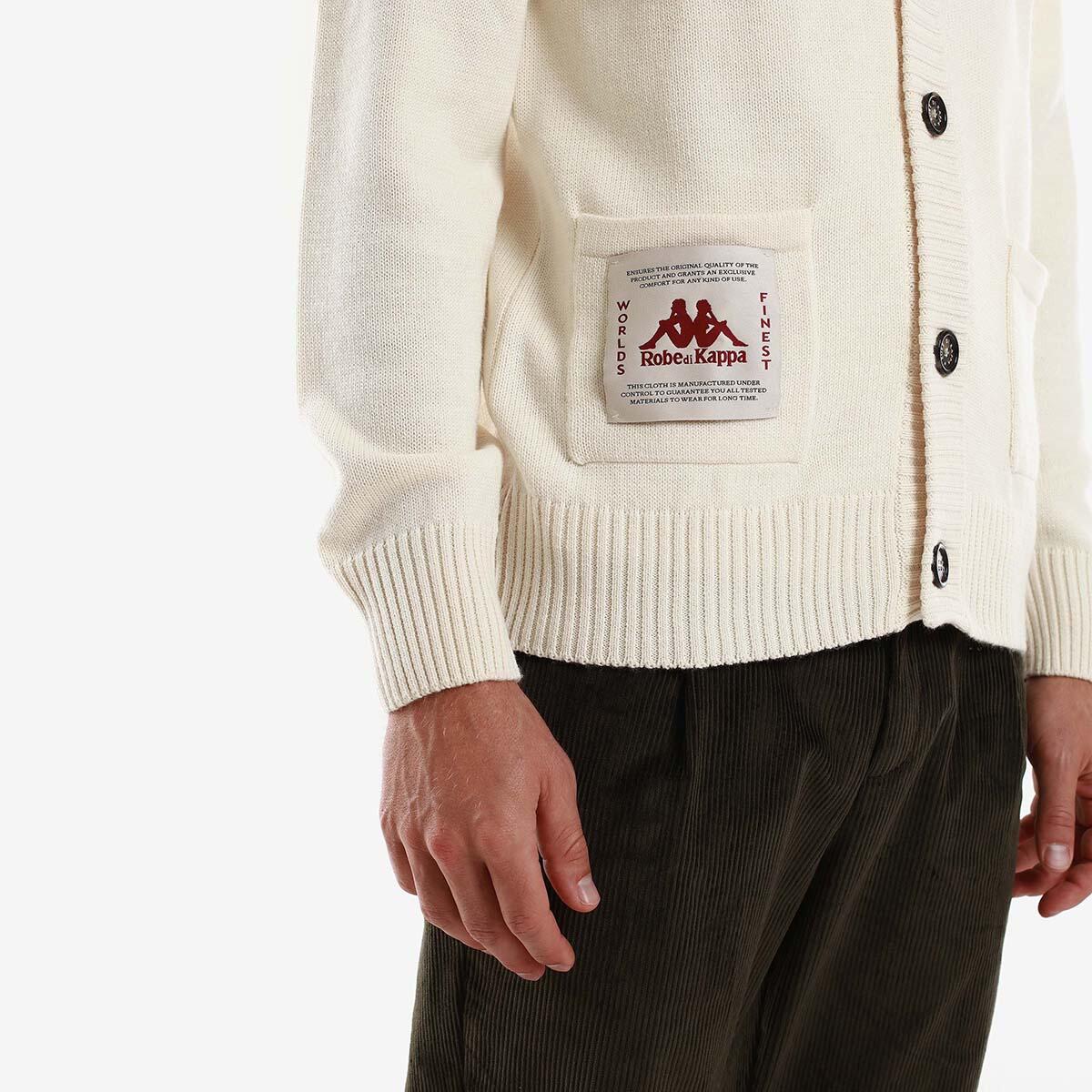 Cardigan da uomo in acrilico bianco da casual 6/7