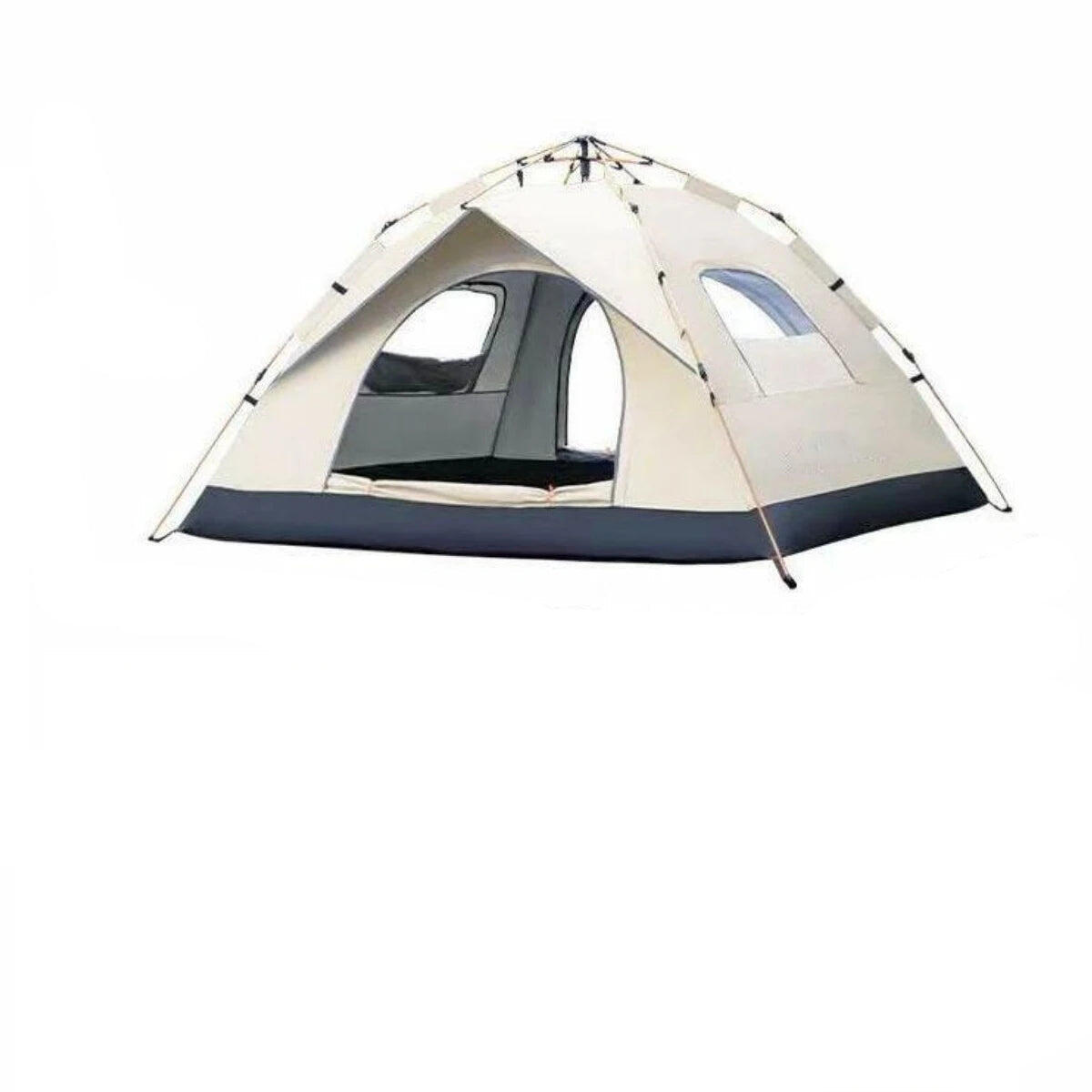 3-4 Person Outdoor Quick-Opening Camping Tent Fully Automatic Ivory