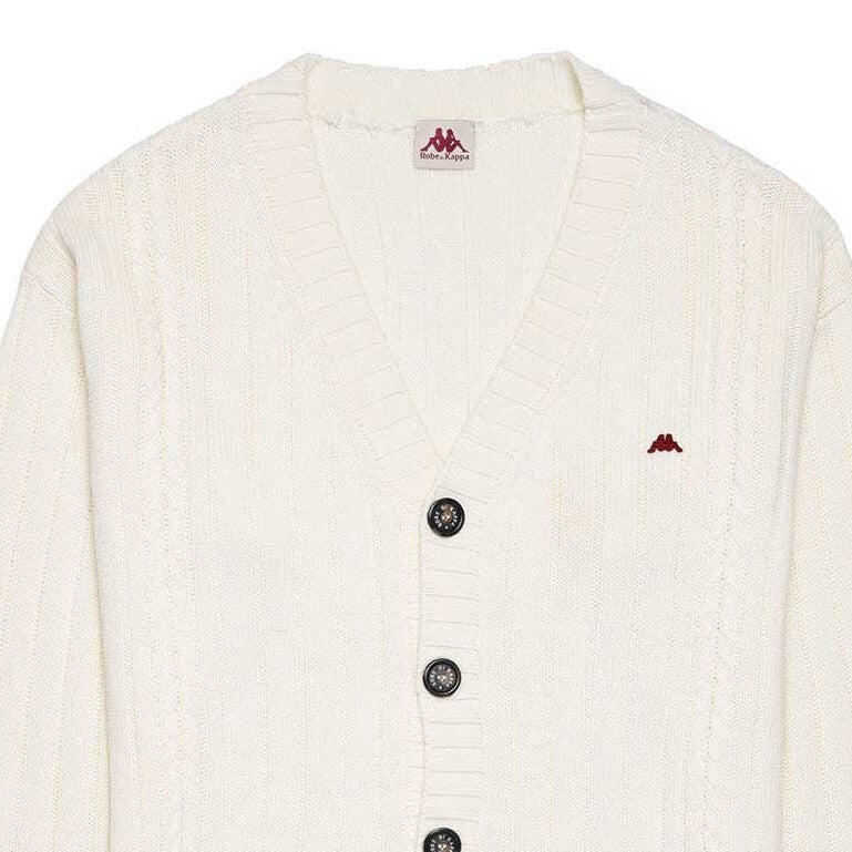Cardigan da uomo in acrilico bianco da casual 2/3