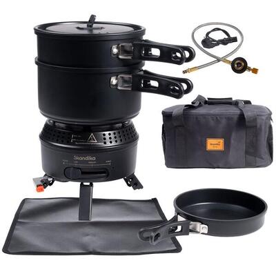 Tweedehands - campingfornuis rask set - hybride kooktoestel - 2 in 1