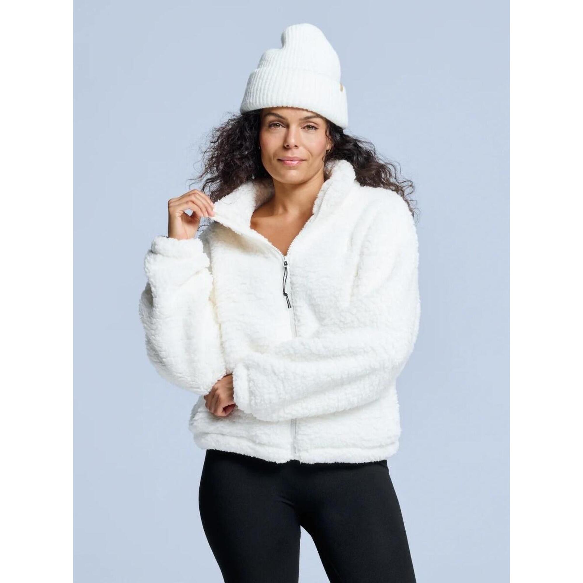 Poederbaas - Veste Duveteuse - Femme - Quatre Saisons - Teddy - Blanc Cassé - Polaire - Blanc - Decathlon