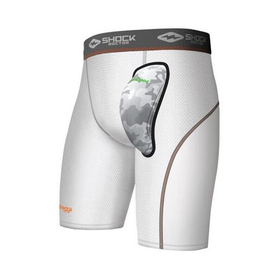 Short Compression avec Coquille Shock Doctor AirCore Blanc XL