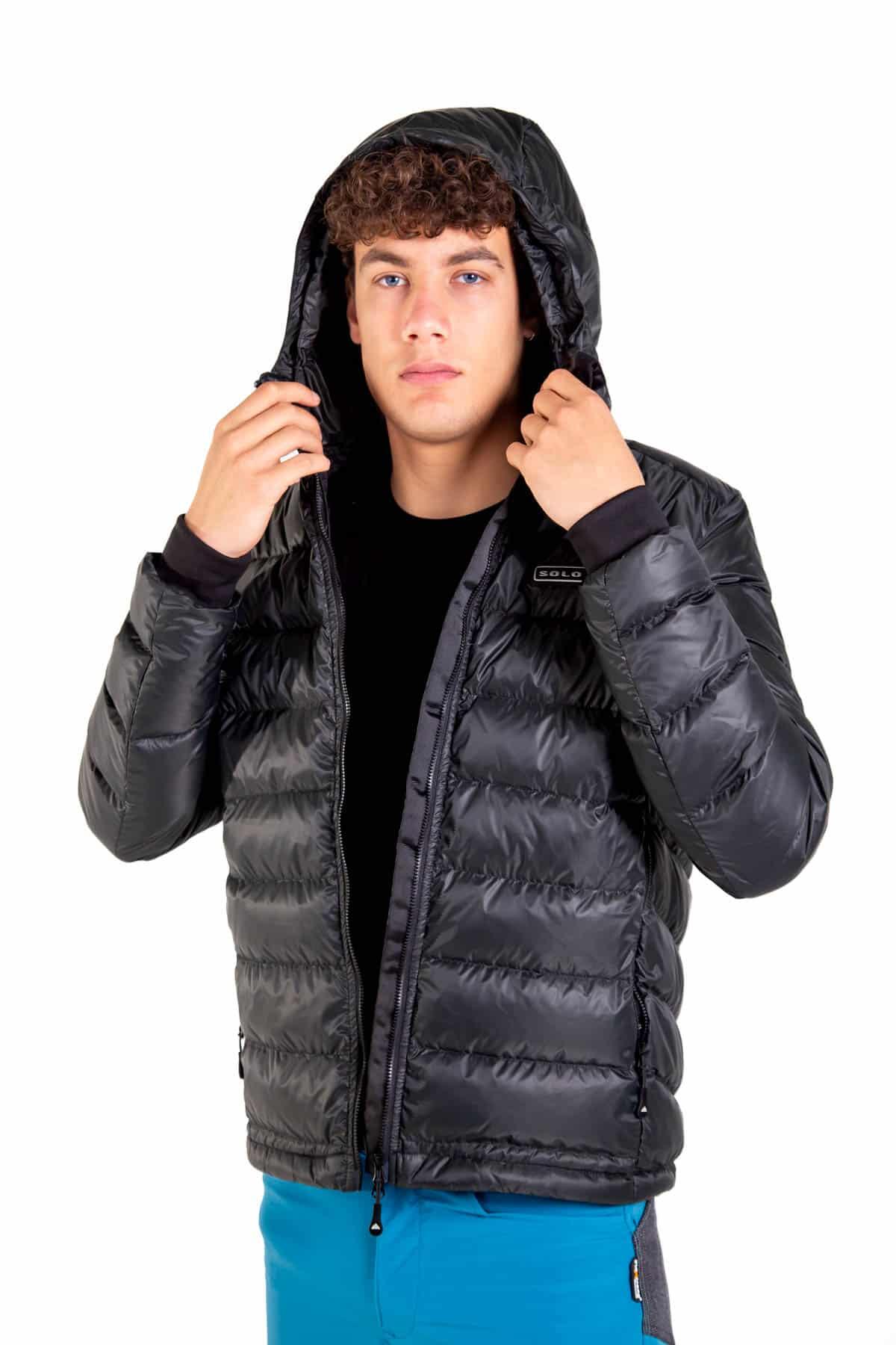 Chaqueta de Plumas para Montaña y Trekking Khumbu Ultra Lite Hombre Negro 4/4