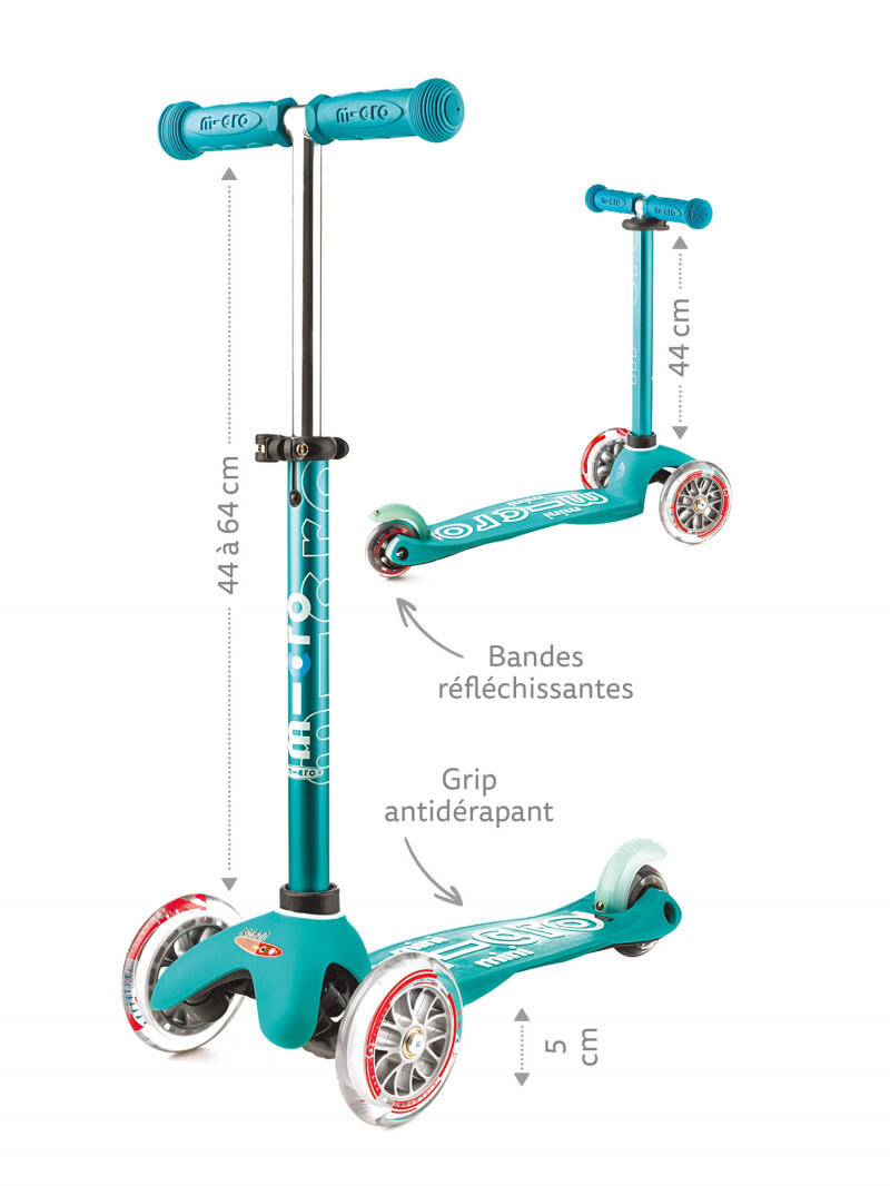 Trottinette 3 roues enfant – Mini Micro Deluxe Bleu Marine 2/7