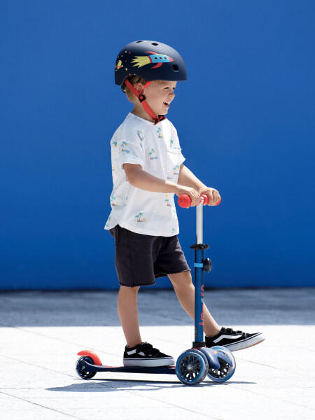 Trottinette 3 roues enfant – Mini Micro Deluxe Bleu Marine 6/7